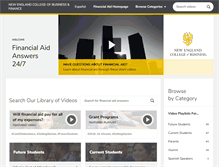 Tablet Screenshot of necb.financialaidtv.com