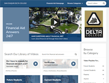 Tablet Screenshot of deltacollege.financialaidtv.com